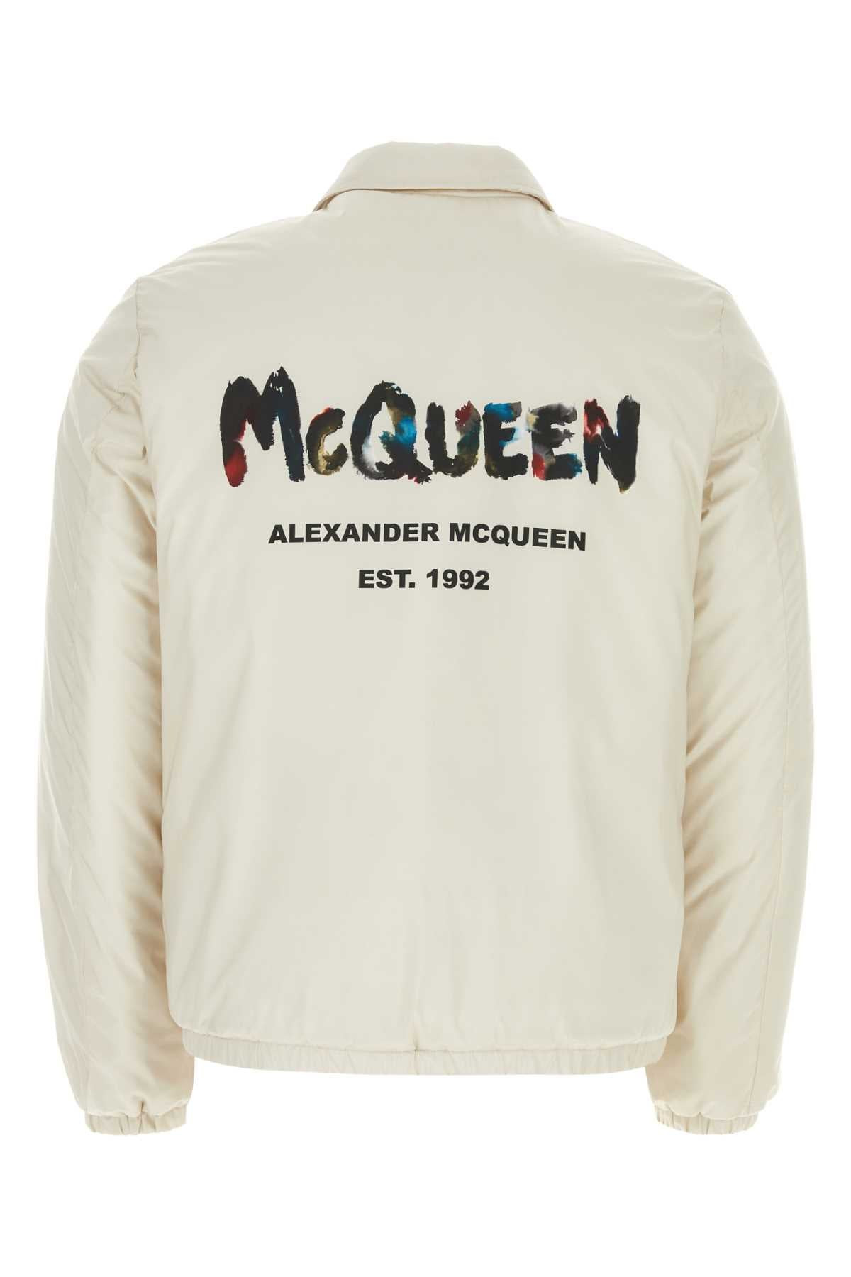 Alexander Mcqueen Men Sand Polyester Padded Jacket - 2