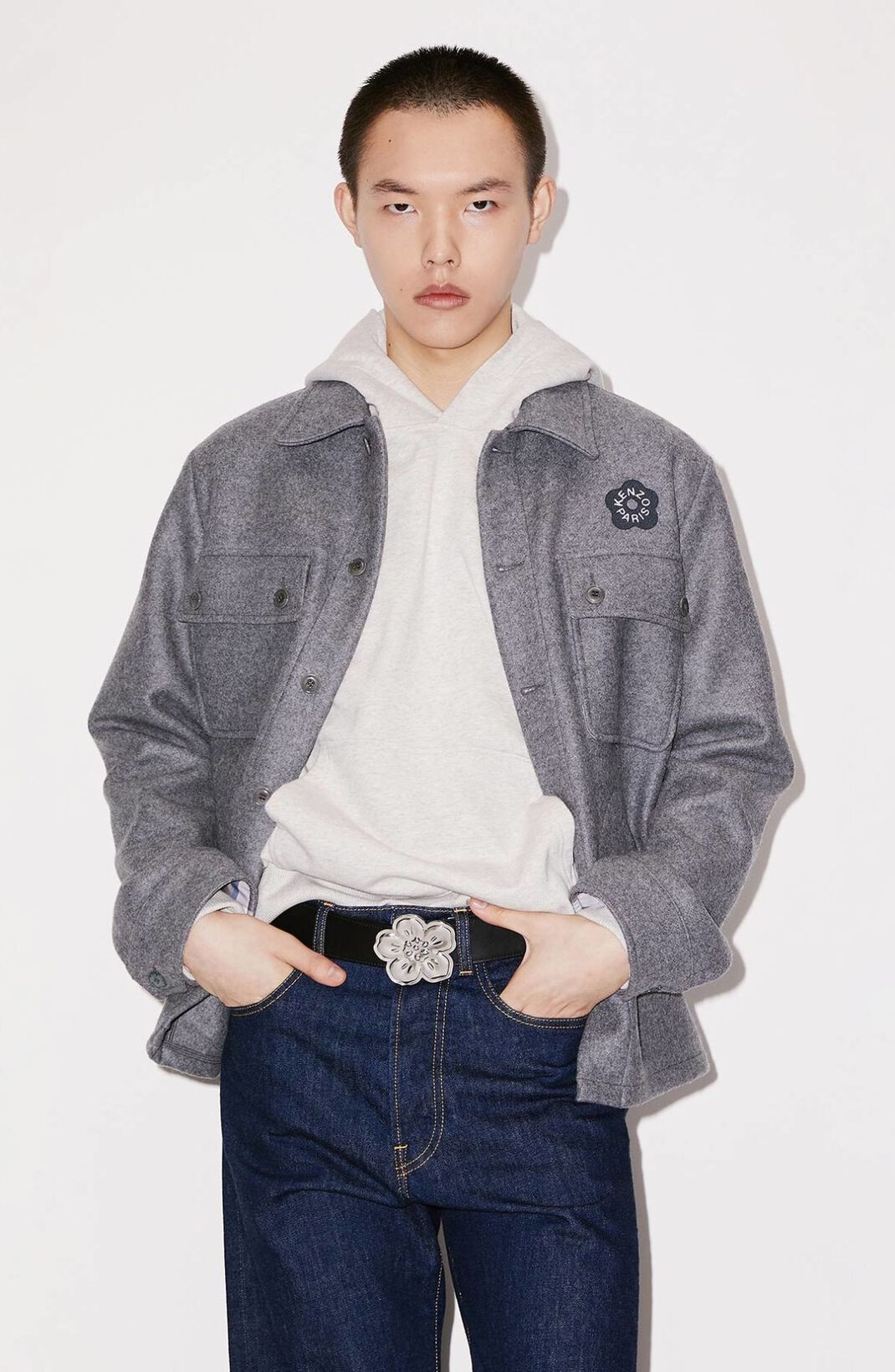 Wool 'BOKE FLOWER 2.0' overshirt - 2