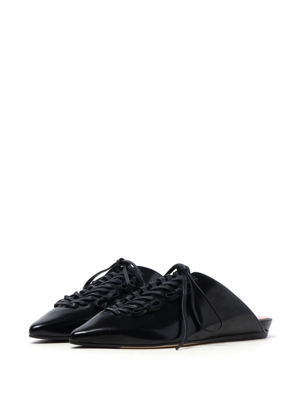 lace-up mules - 6