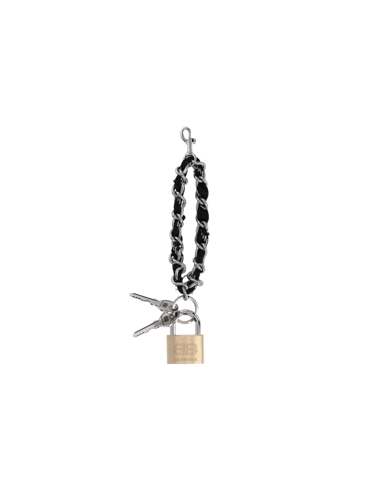 BALENCIAGA LOGO PADLOCK KEYRING | sugar | REVERSIBLE