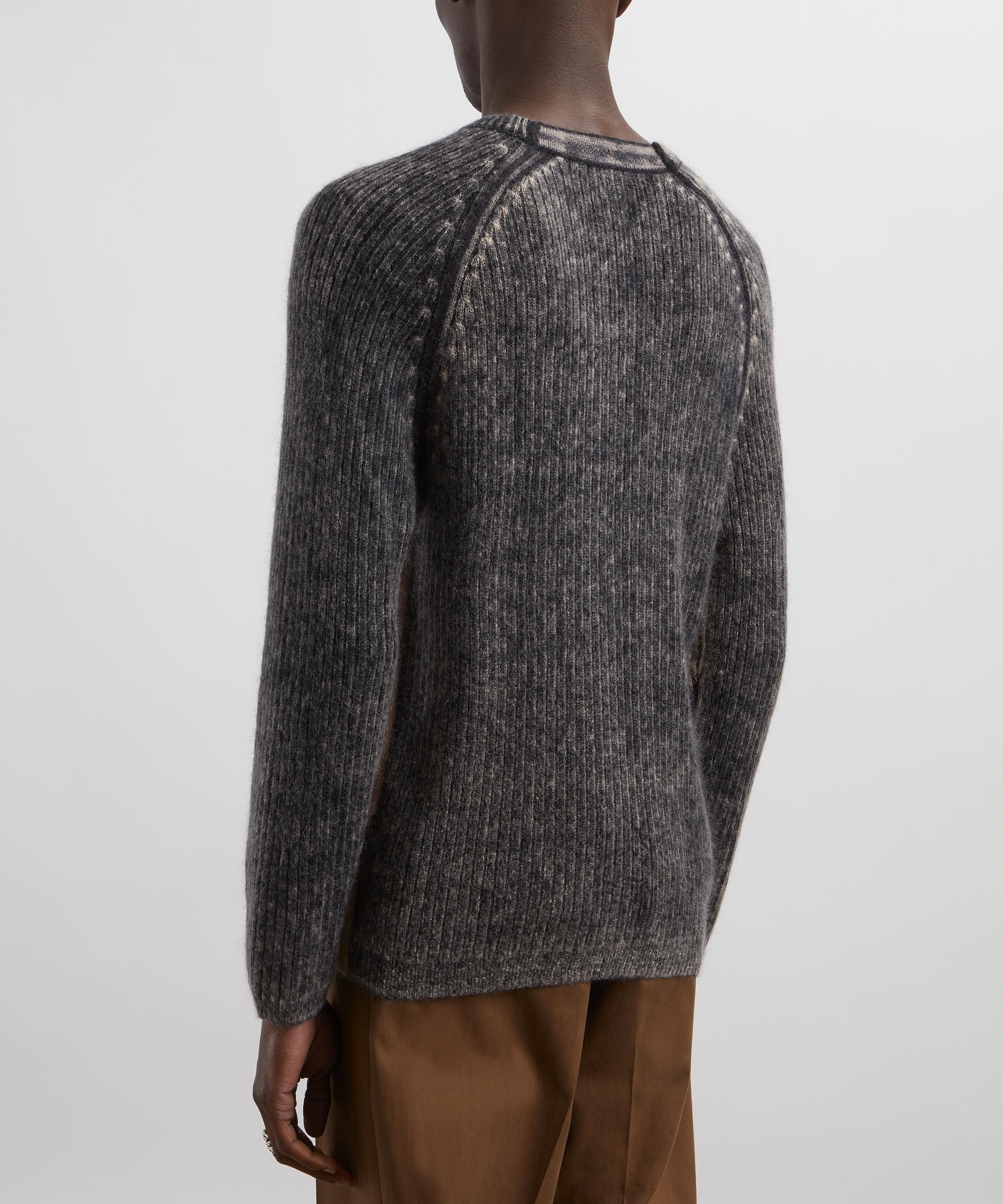 Charcoal Acid-Wash Wool-Mohair Jumper - 4