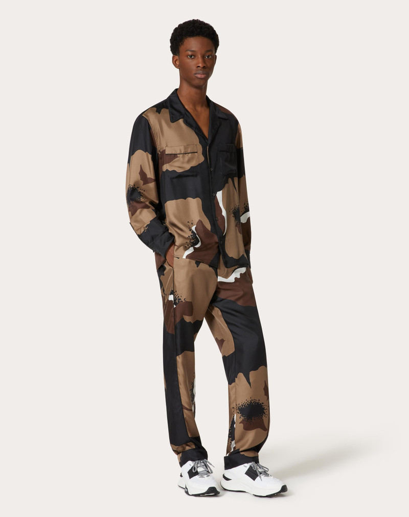 Valentino SILK TWILL PAJAMA SHIRT WITH VALENTINO FLOWER PORTRAIT PRINT outlook