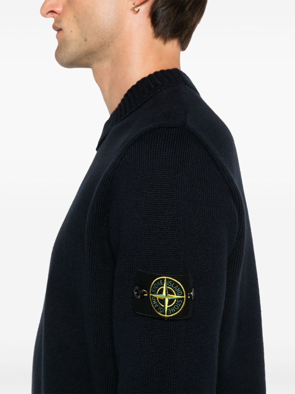 Compass-badge sweater - 5