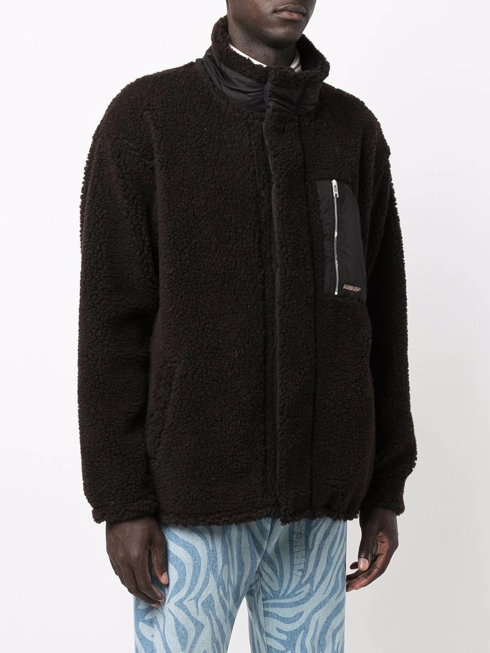 panelled sherpa jacket - 3