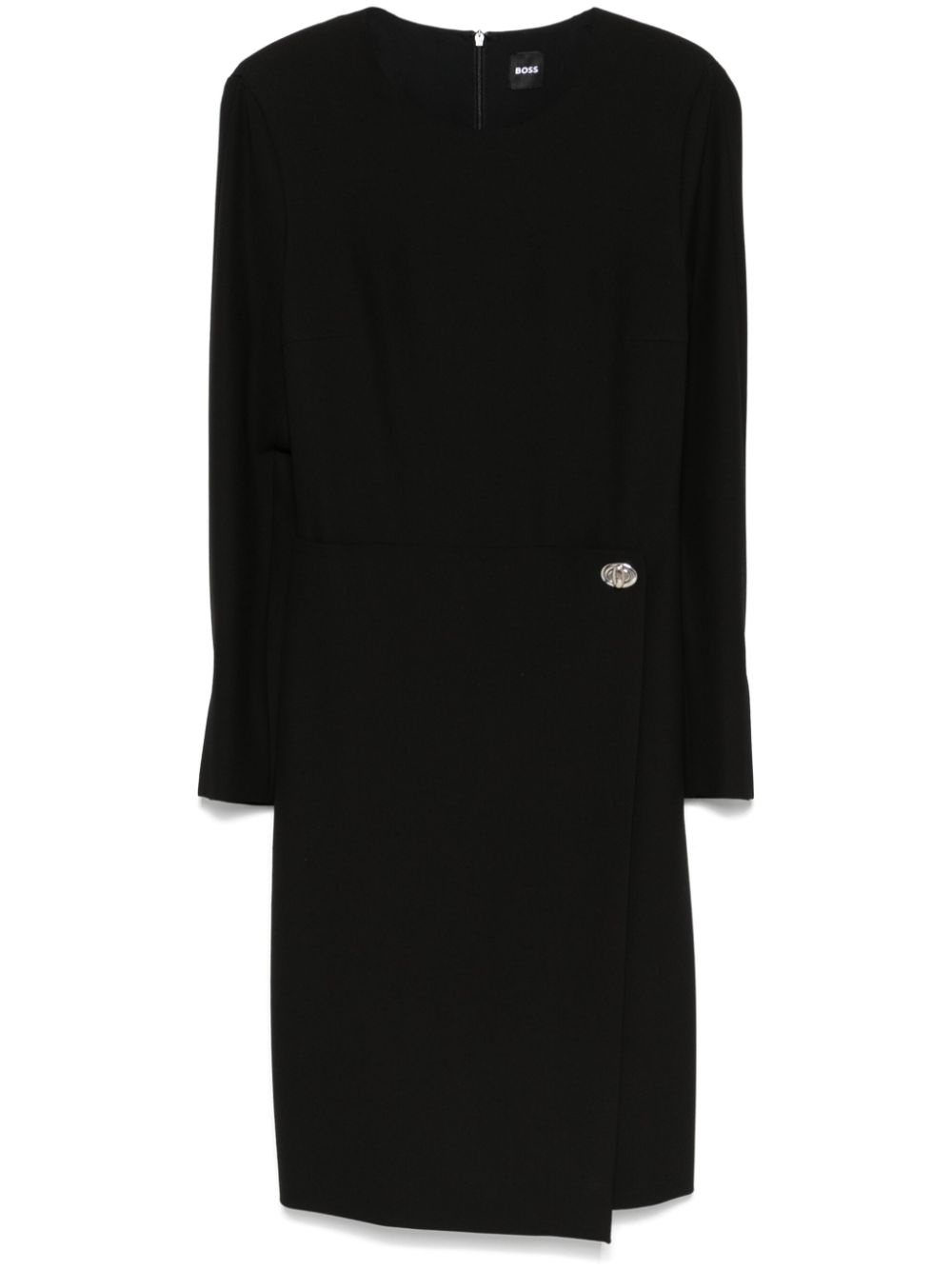 layered-detail midi dress - 1