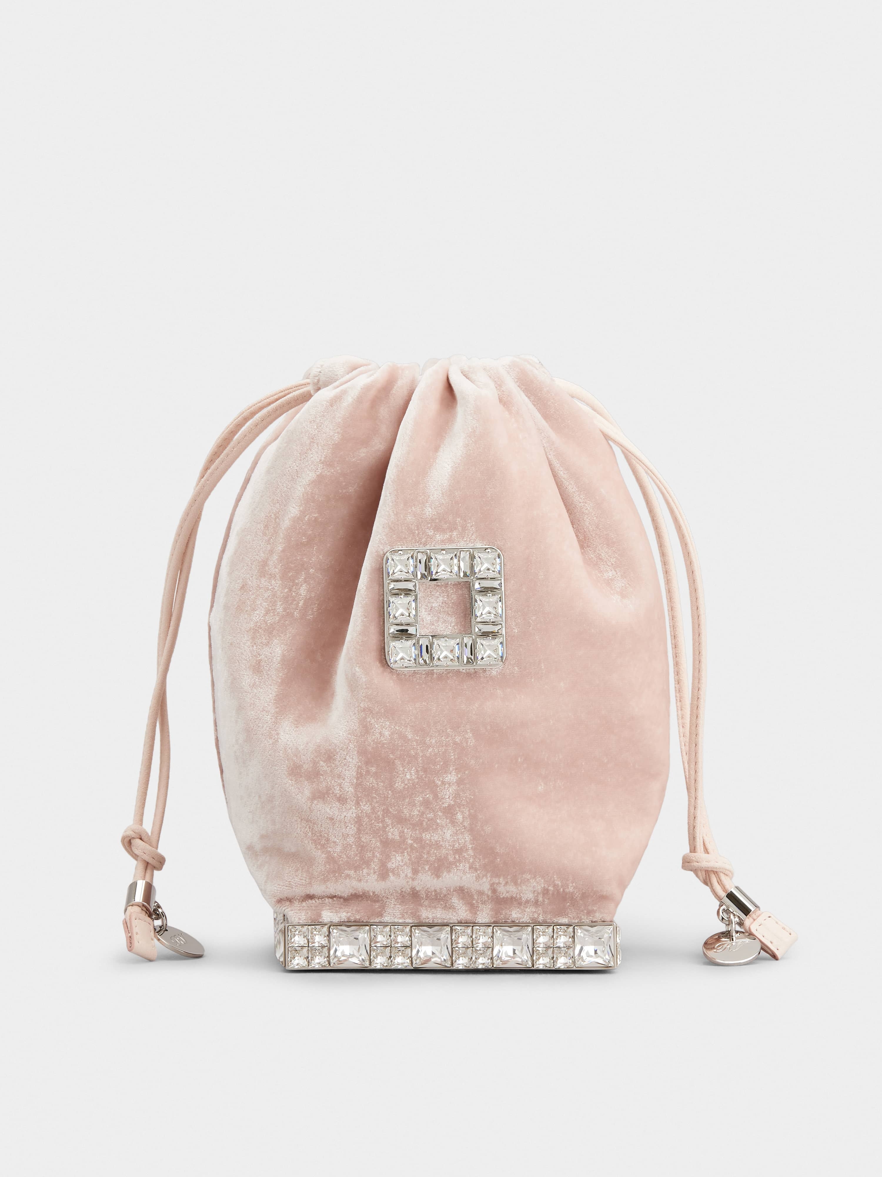 Viv' Pocket Strass Cube Bag in Velvet - 1