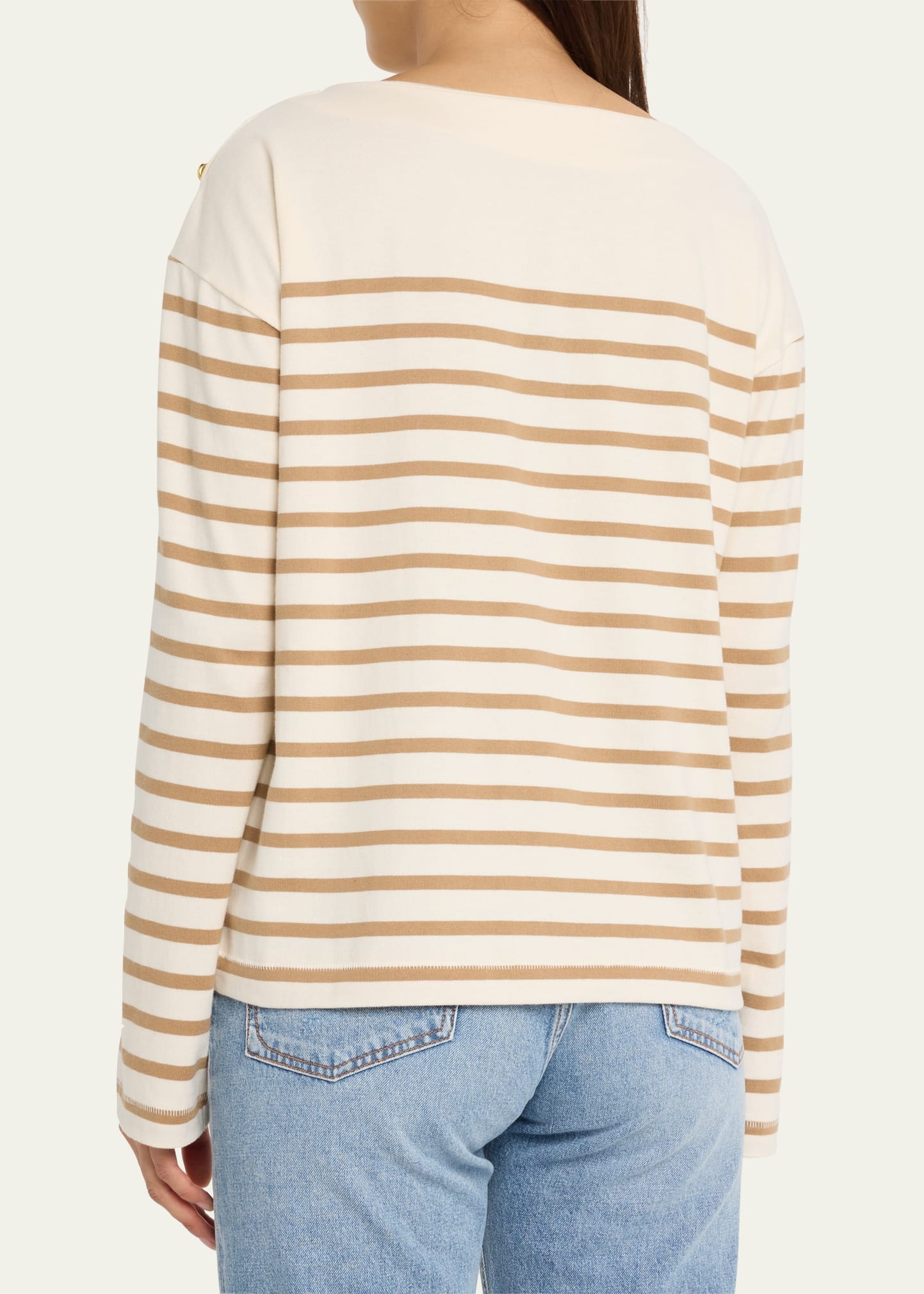 Bardot Striped Long Sleeve Top - 3