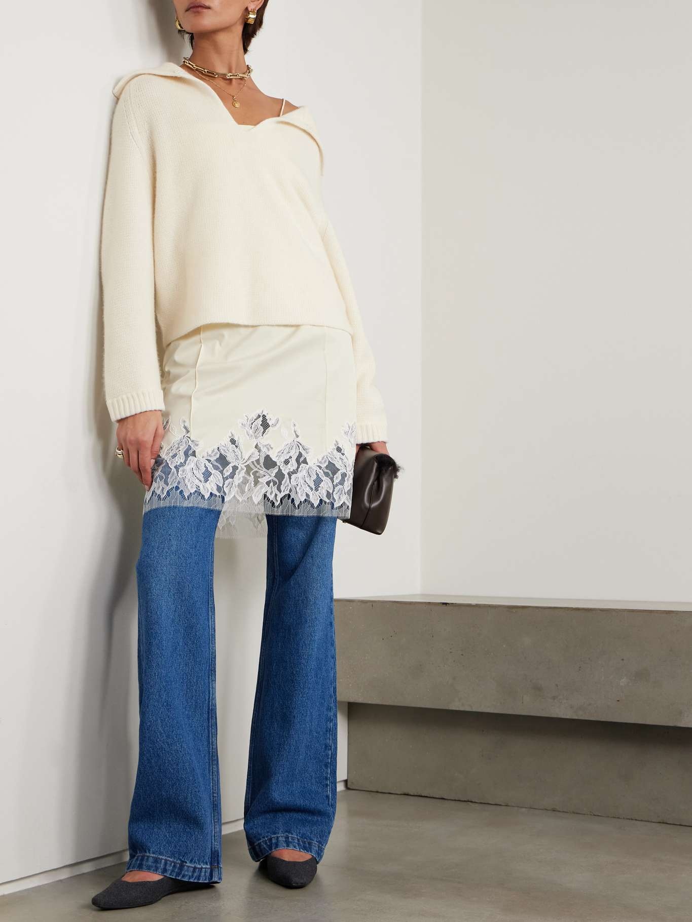 Leling organic cashmere sweater White - 2