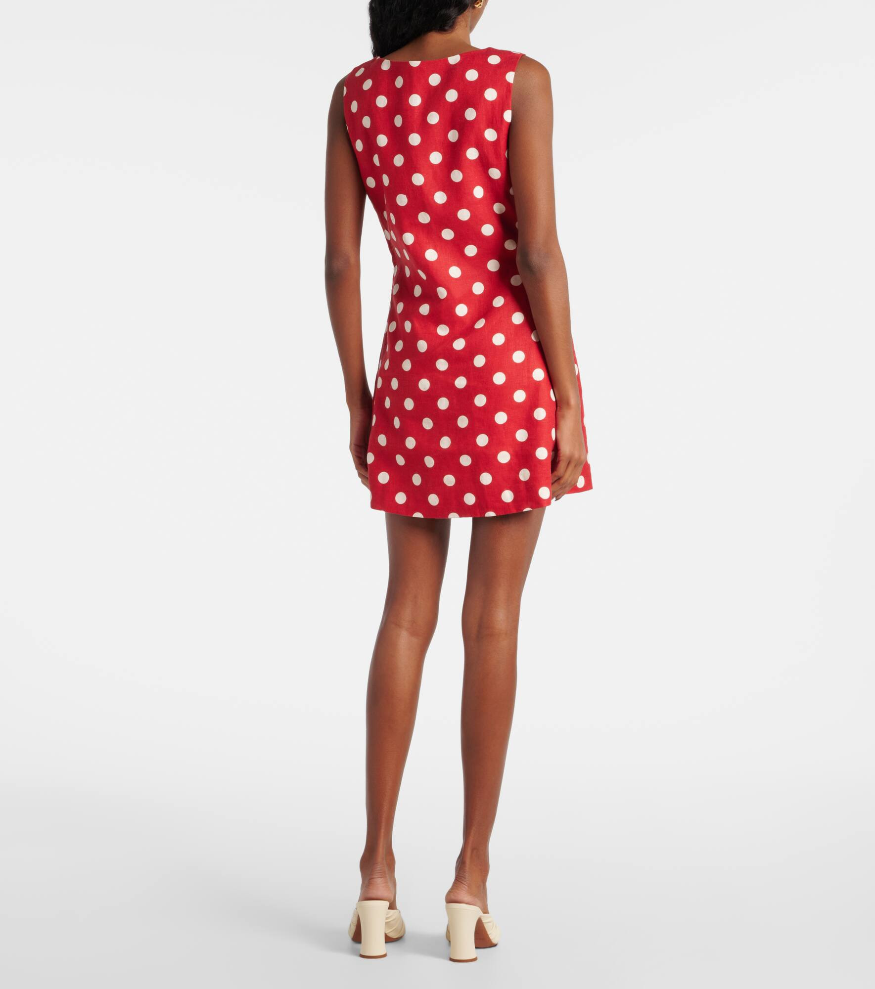 Alice polka-dot linen minidress - 3