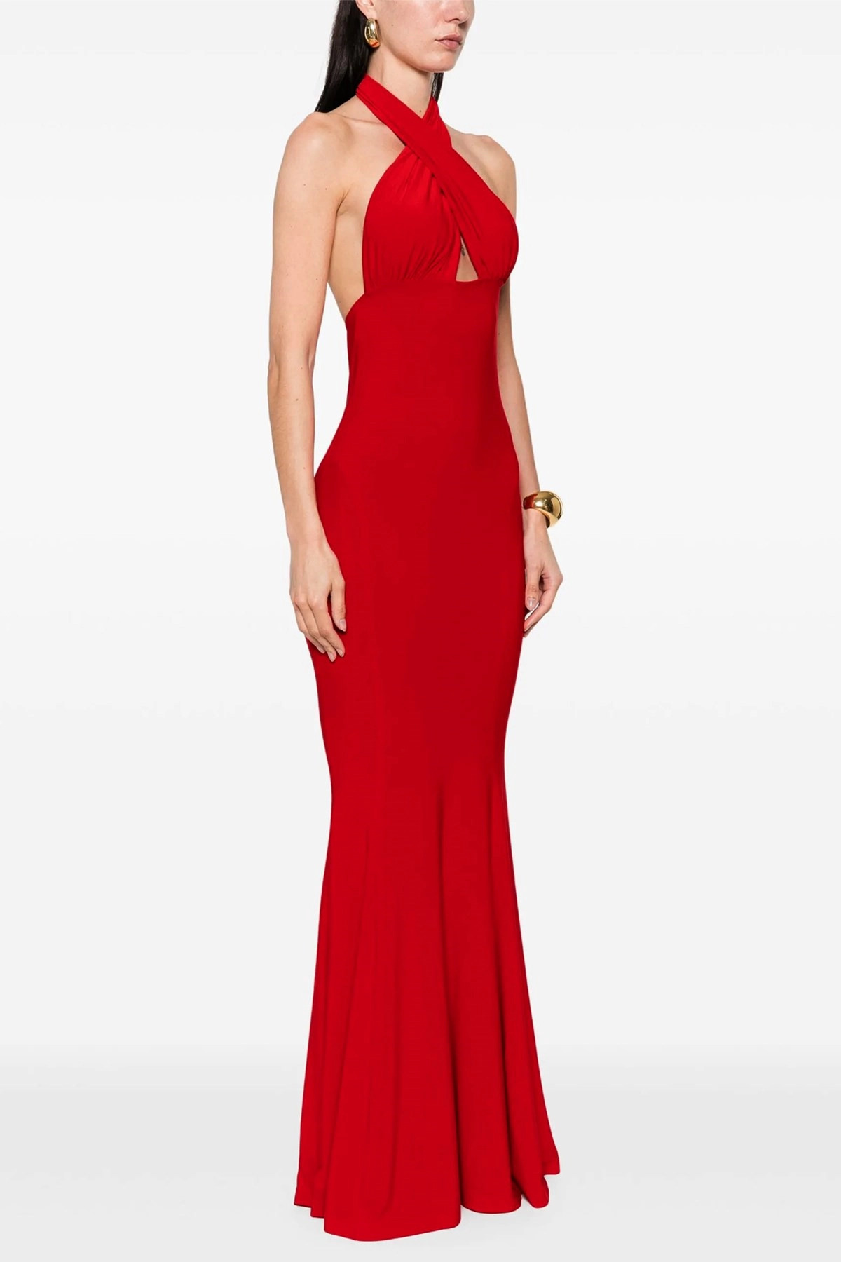 'Cross Halter Fishtail' dress - 2