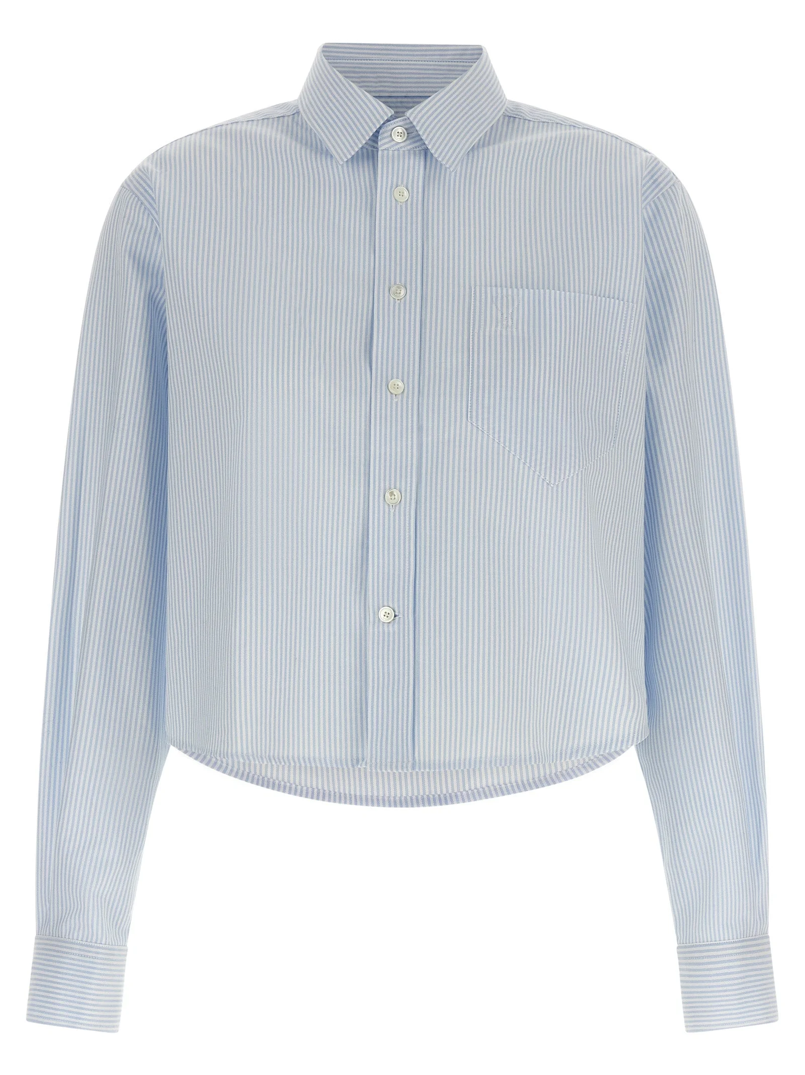 Ami Paris Women 'Ami De Coeur' Cropped Shirt - 1