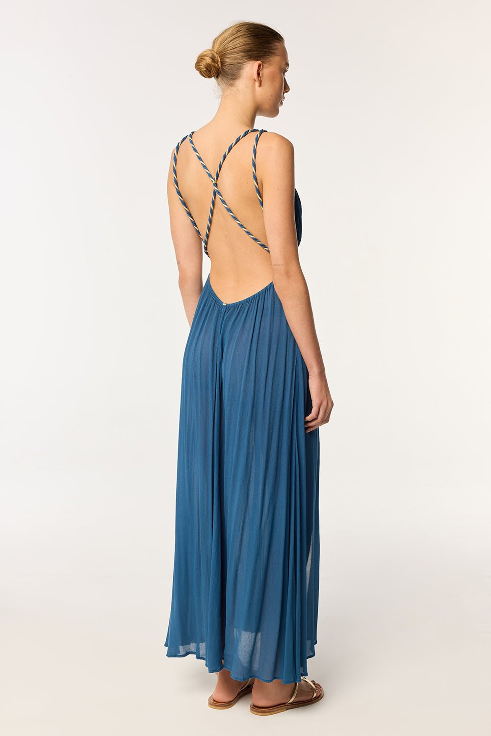 Long Dress Collette - Dusty Blue - 2