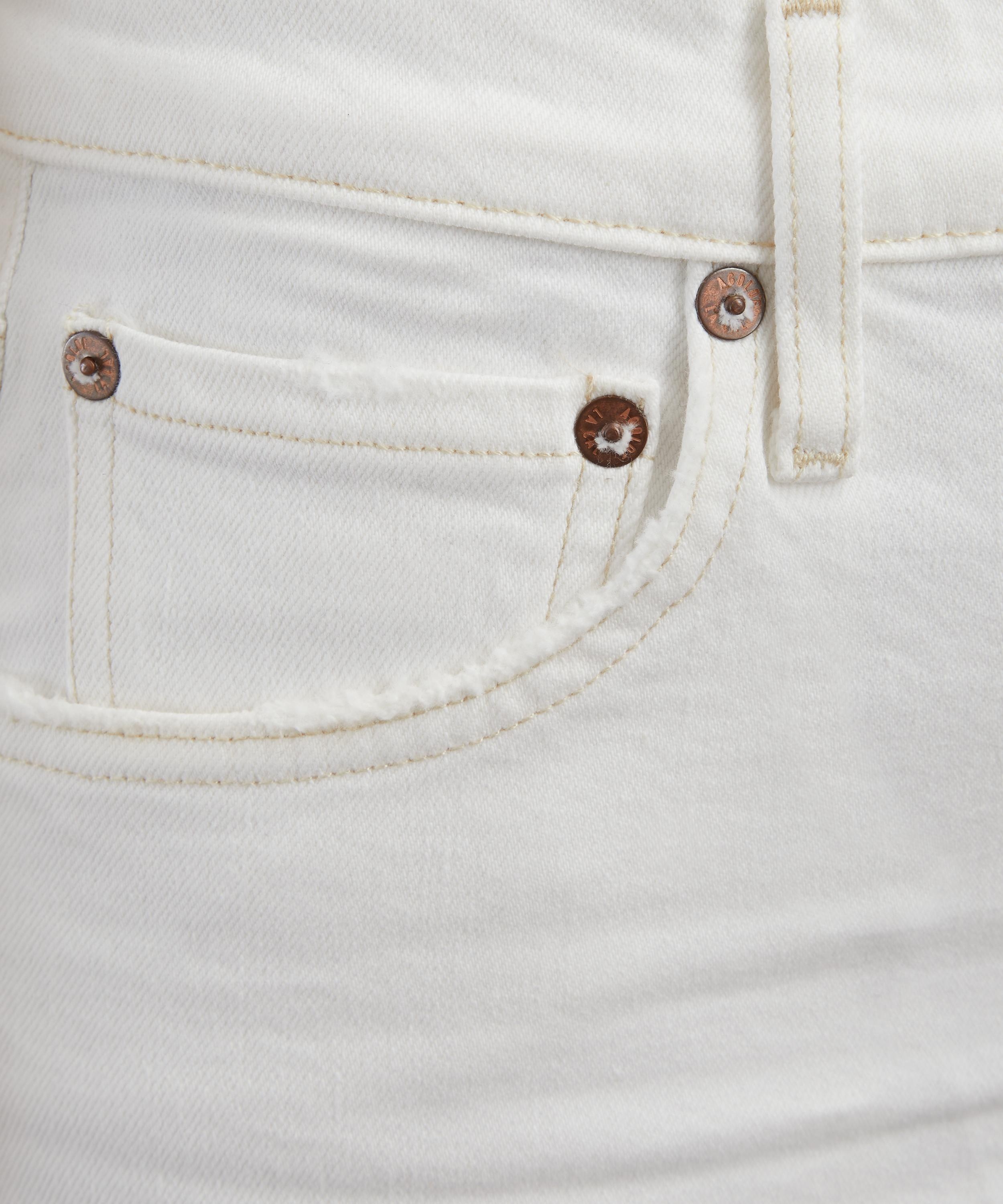 Ren Stretch Cropped Wide-Leg Jeans in White Wash - 5