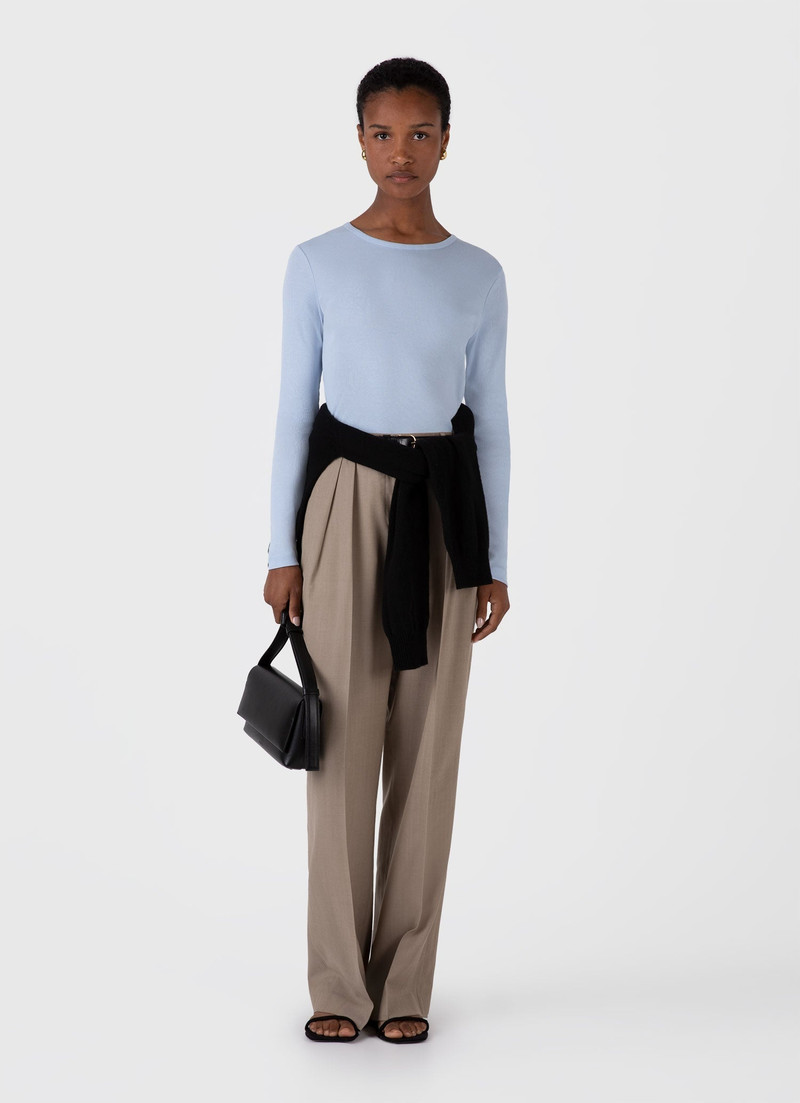 Sunspel Long Sleeve Ribbed T‑shirt outlook