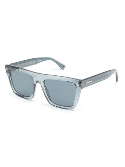 DSQUARED2 logo-print square-frame sunglasses outlook