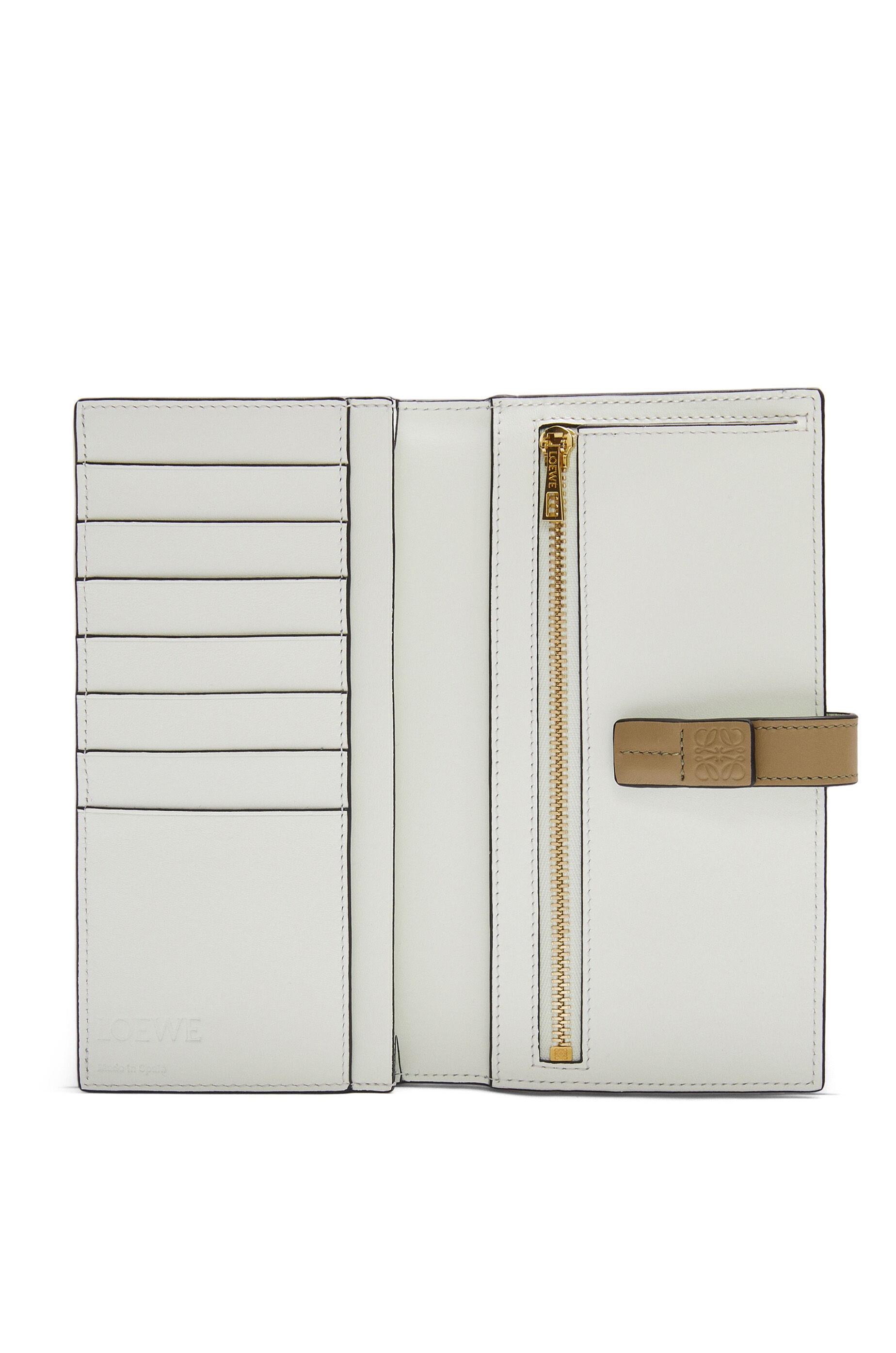 Large vertical wallet in grained calfskin - 2