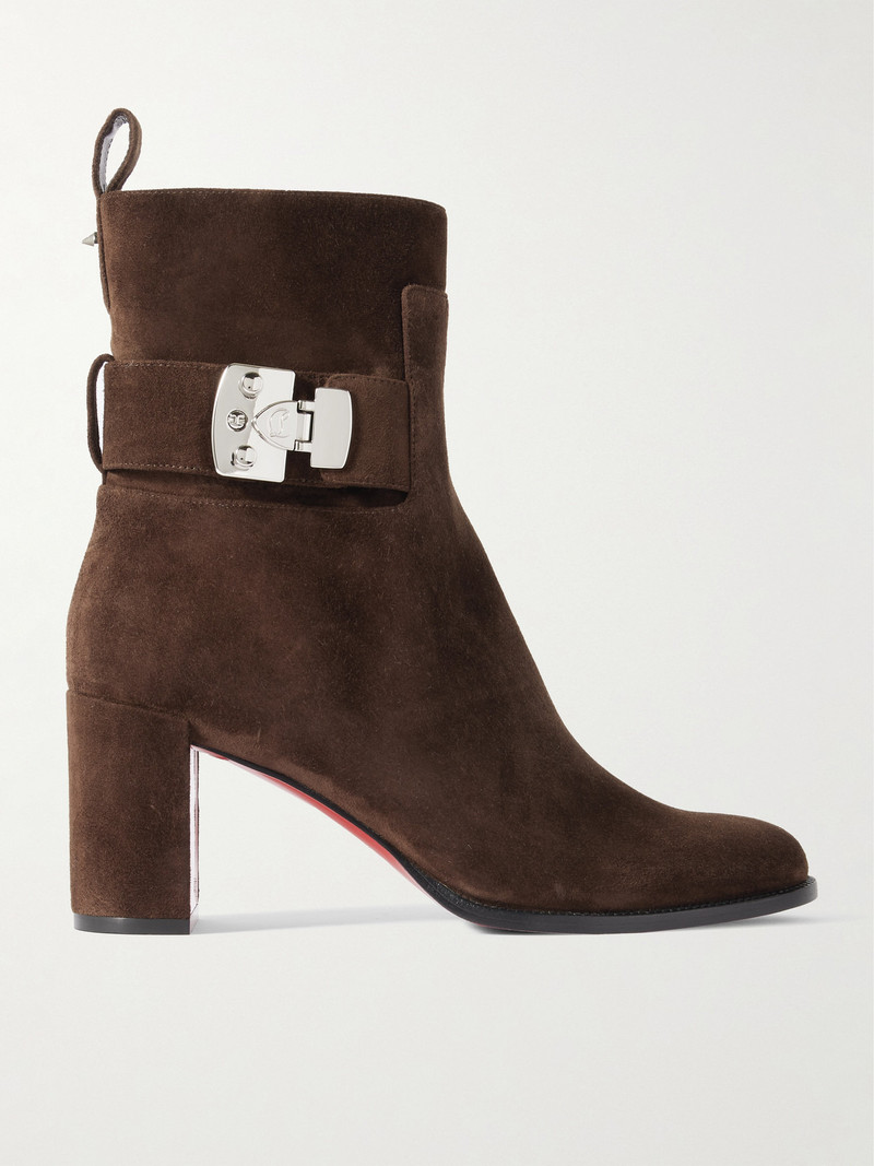 Booty Lock 70 Embellished Suede Ankle Boots 1