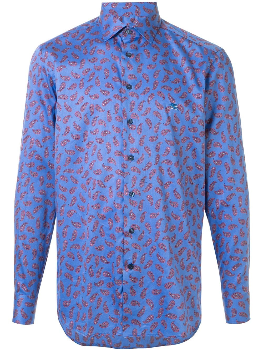 paisley print long-sleeved shirt - 1