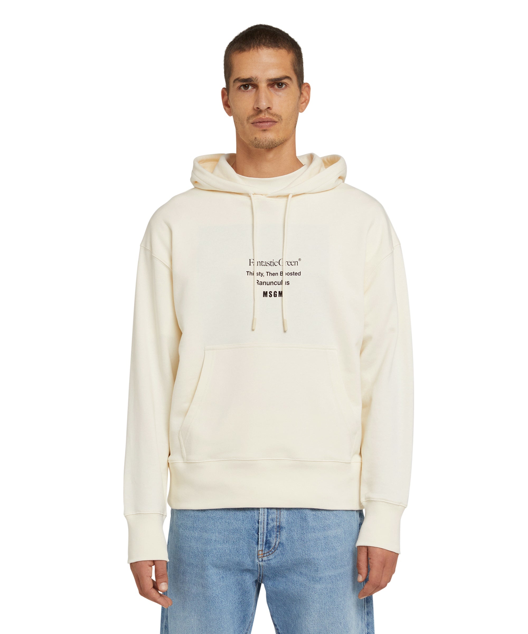 Organic cotton hooded sweatshirt from the MSGM Fantastic Green Capsule - 2