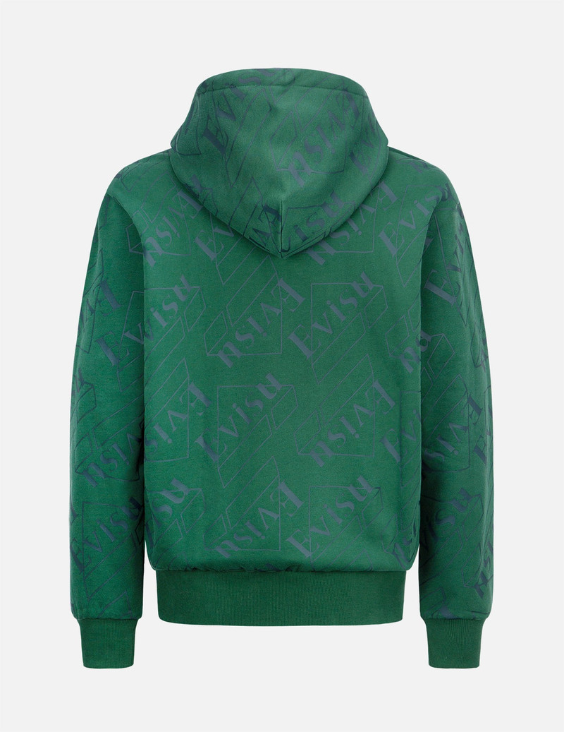 ALLOVER LOGO PRINT HOODED SWEATSHIRT 2