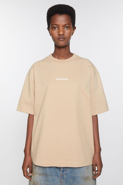 Acne Studios T-shirt stamp logo - Relaxed fit - Wheat beige outlook