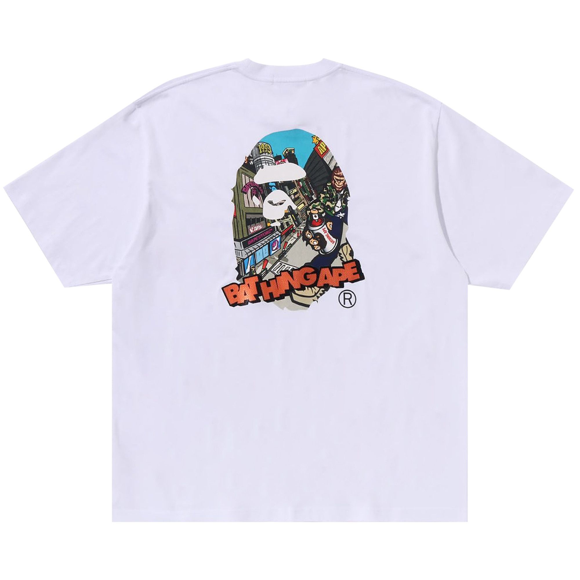 BAPE Comic Art Ape Head Relaxed Fit Tee 'White' - 2