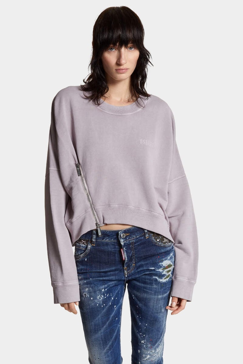 FADE DYED ONION CROPPED SWEATSHIRT - 3