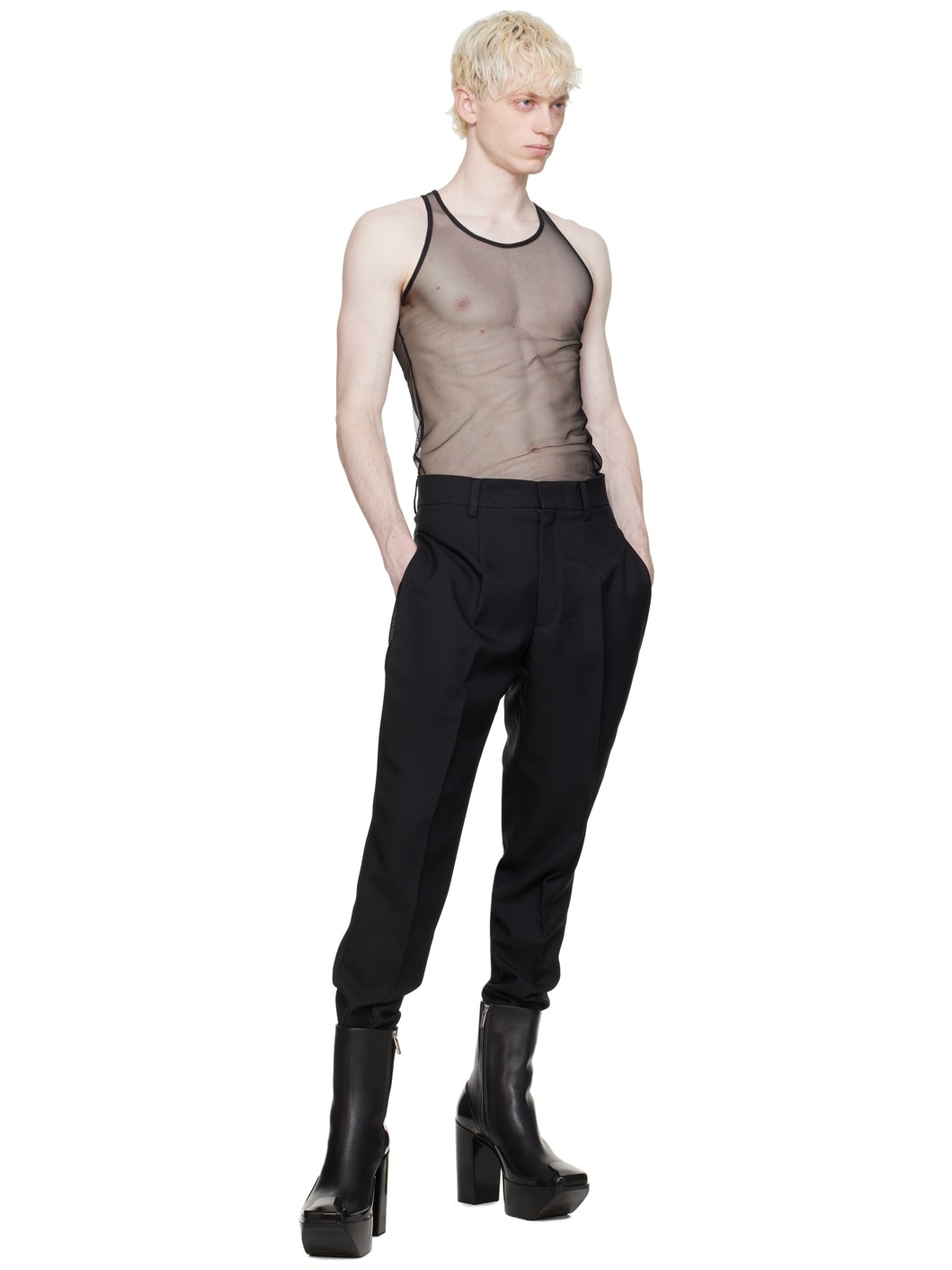 Black Garterless Trousers - 4