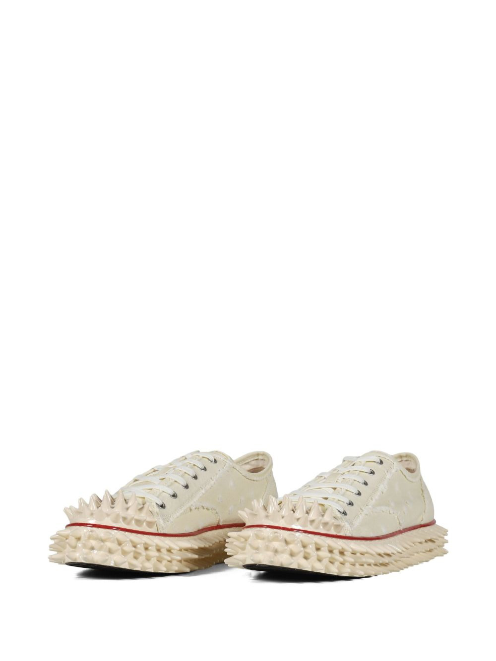 studded lace-up sneakers - 2