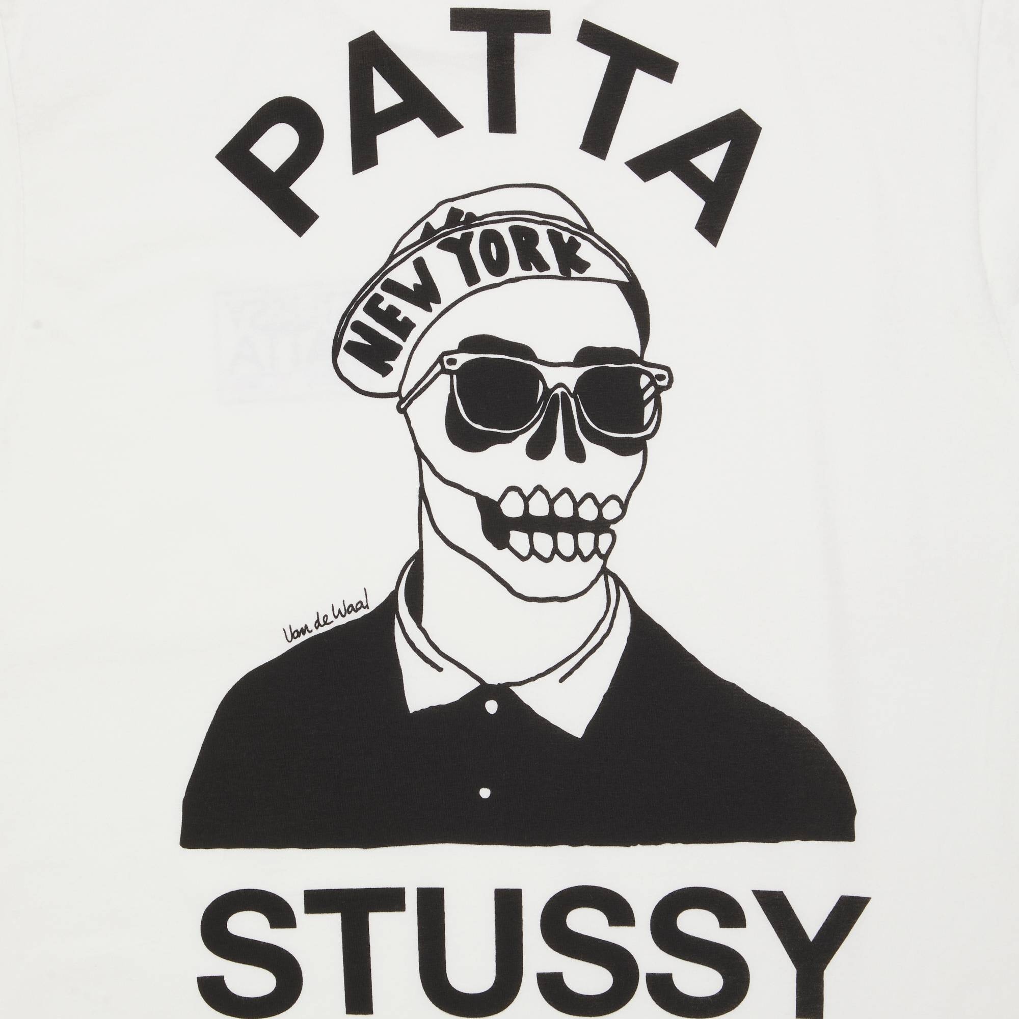 Stussy x Patta Skull NY tee 'White' - 3