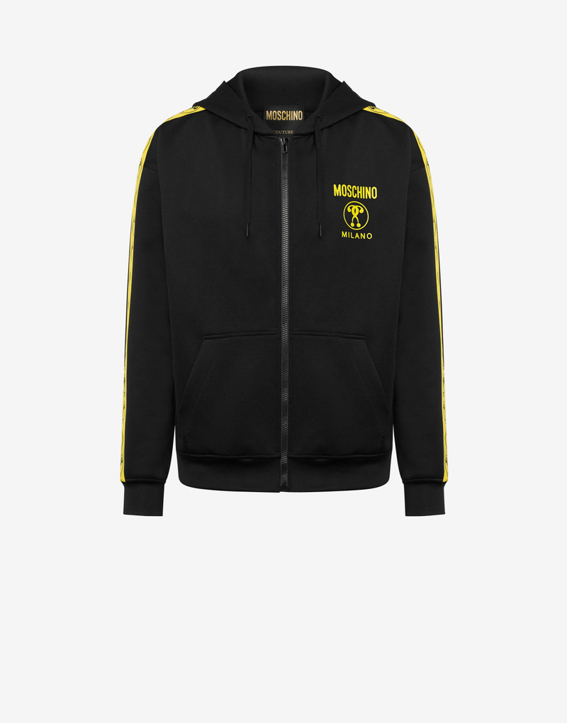 DOUBLE QUESTION MARK ZIPPED TECHNICAL SWEATSHIRT 1