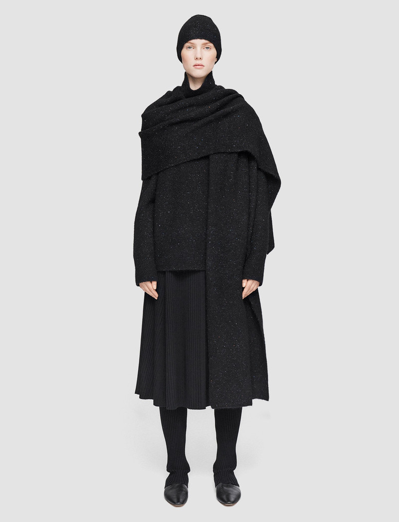 JOSEPH Alpaca Tweed Knit Scarf outlook
