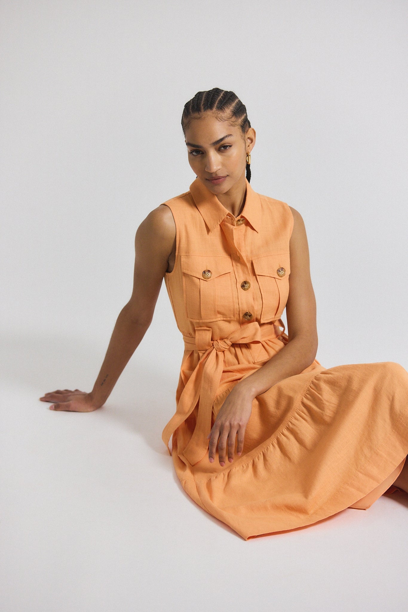FLORENCE SLEEVELESS SHIRT DRESS - 2