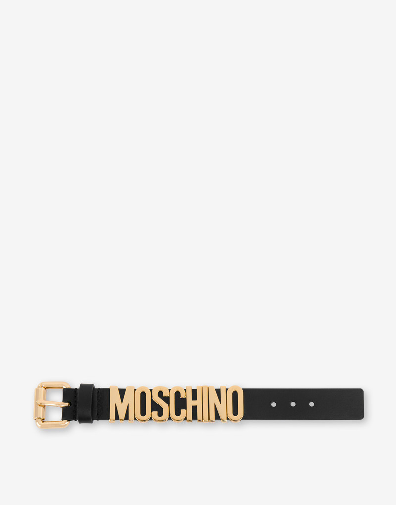 Moschino LETTERING LOGO CALFSKIN BRACELET outlook
