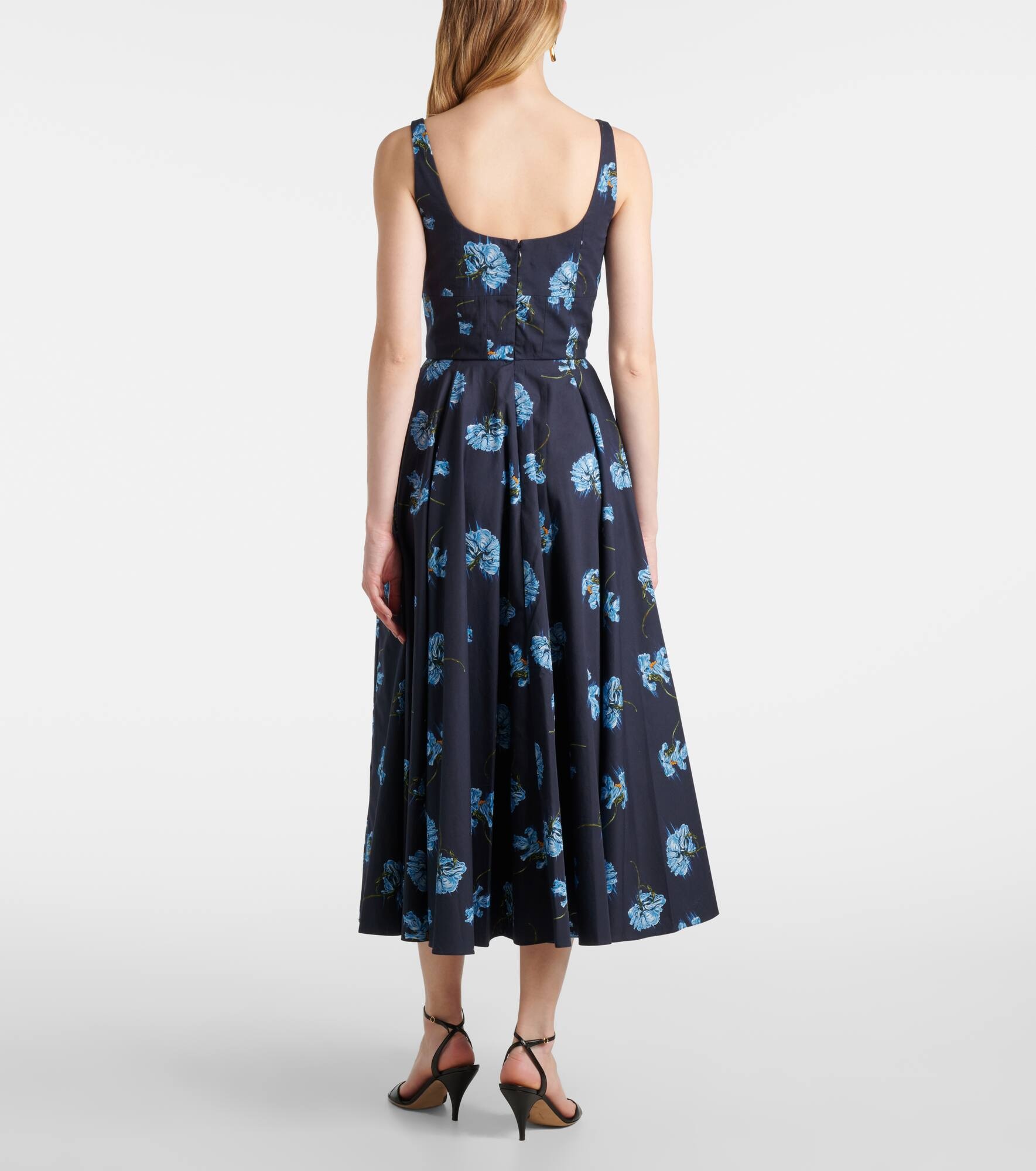 Floral cotton midi dress - 3