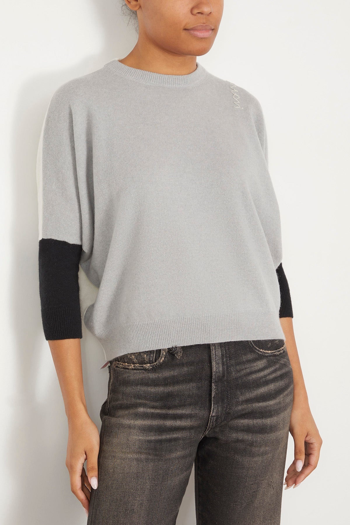 Roundneck Sweater in Grey/Sodium - 3