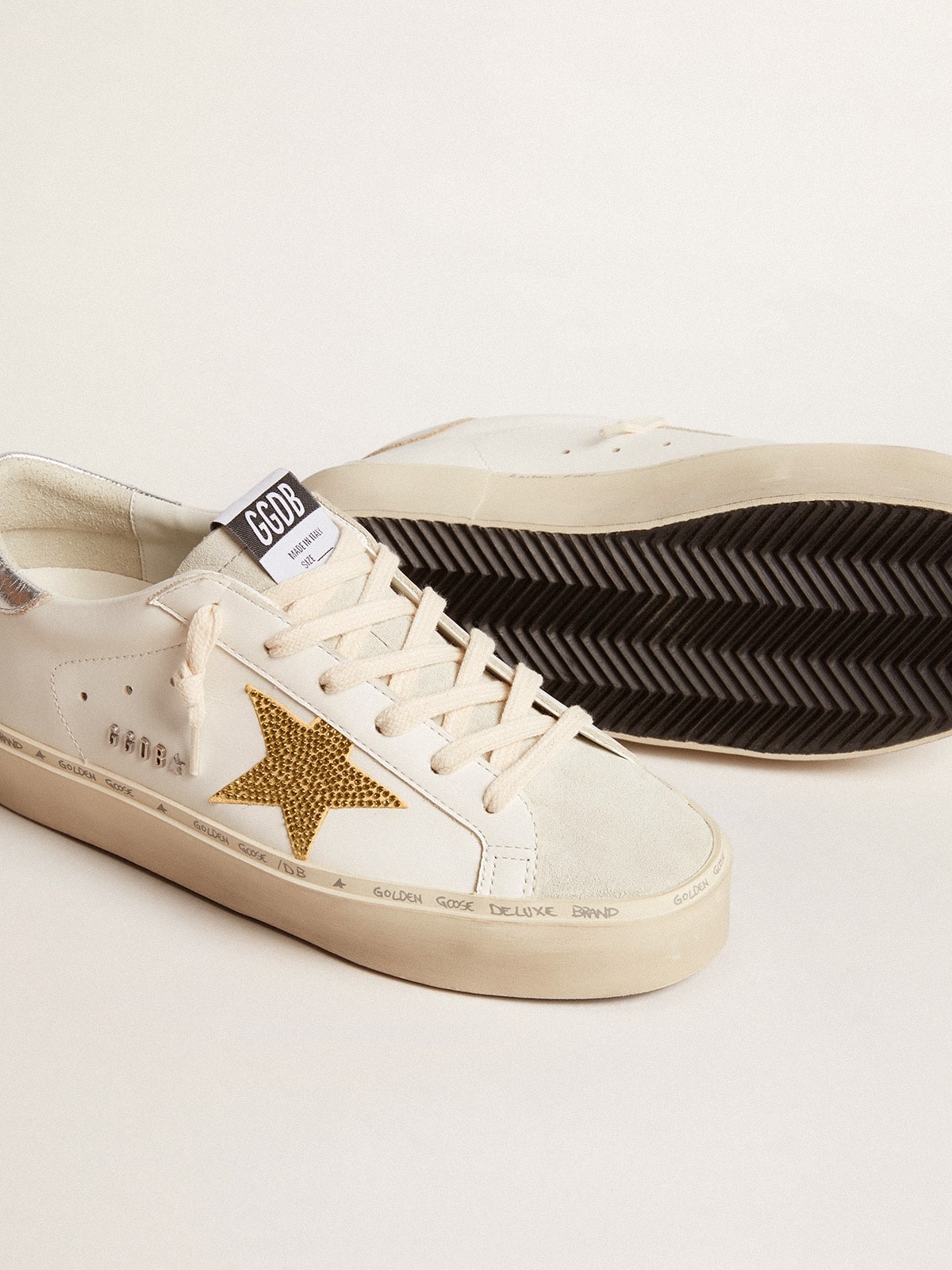 Hi Star with Swarovski crystal star and silver leather heel tab - 3