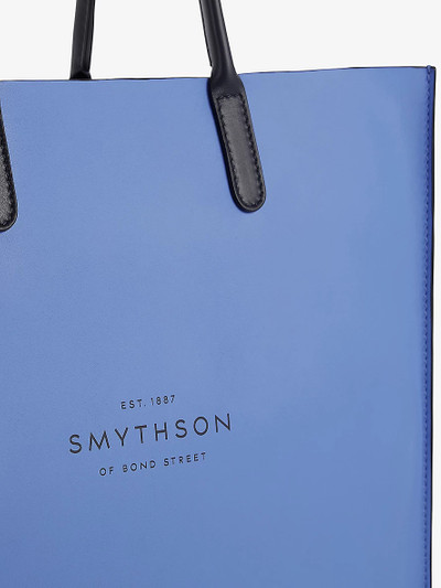 Smythson Kingly logo-embossed leather tote bag outlook