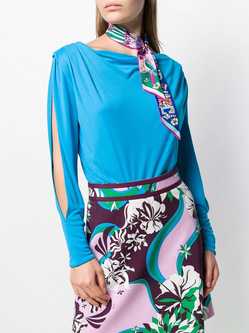 printed silk scarf - 2