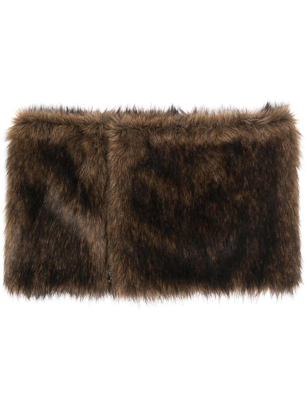 faux-fur shawl scarf - 1