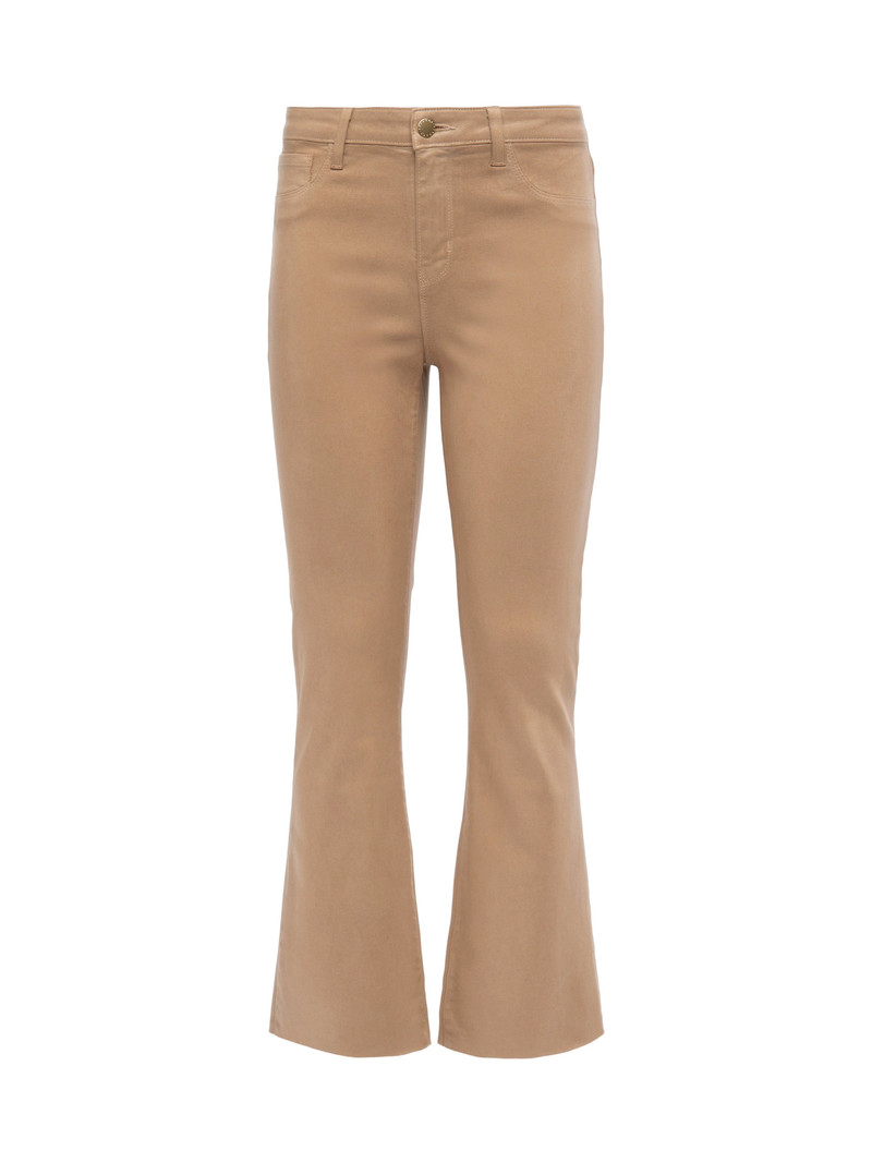 Kendra Coated Cropped Flare Jean - 1