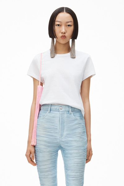 Alexander Wang PUFF LOGO SHRUNKEN TEE IN COTTON JERSEY outlook