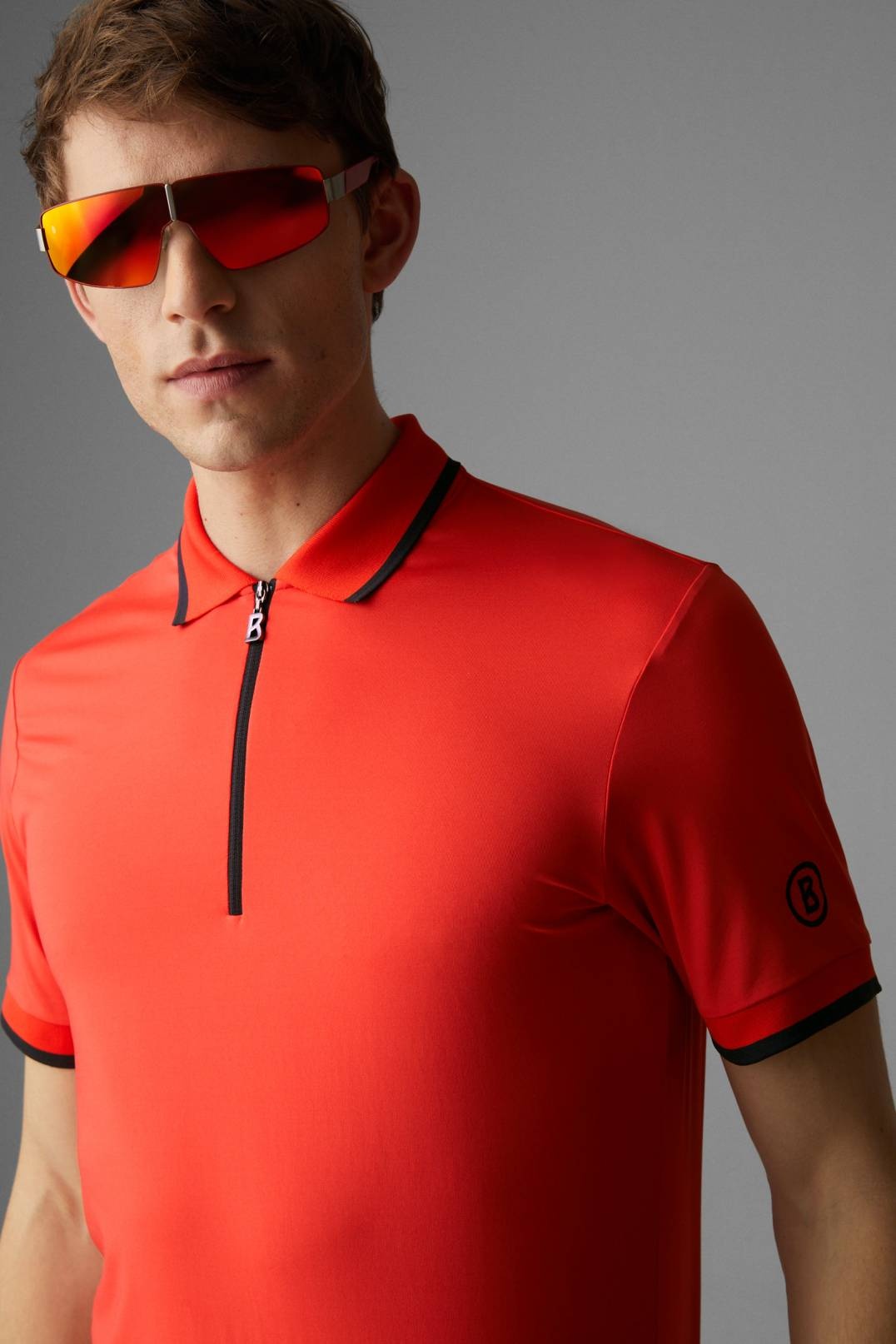 CODY FUNCTIONAL POLO SHIRT IN WATERMELON RED - 4