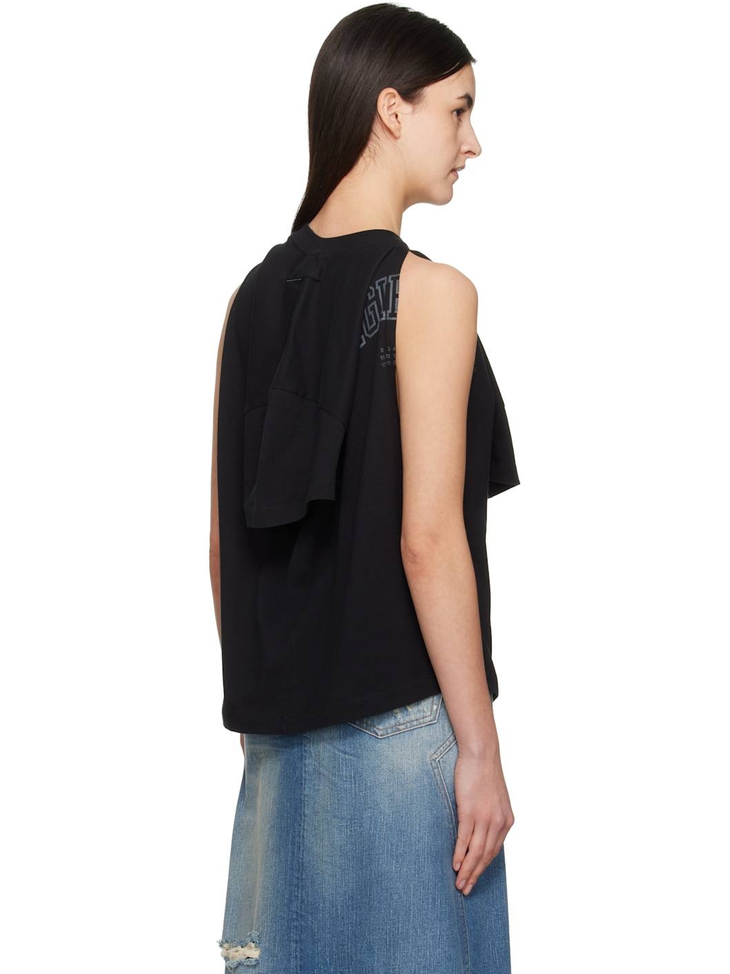 Black Dual Wear Varsity Printed T-shirt - 3