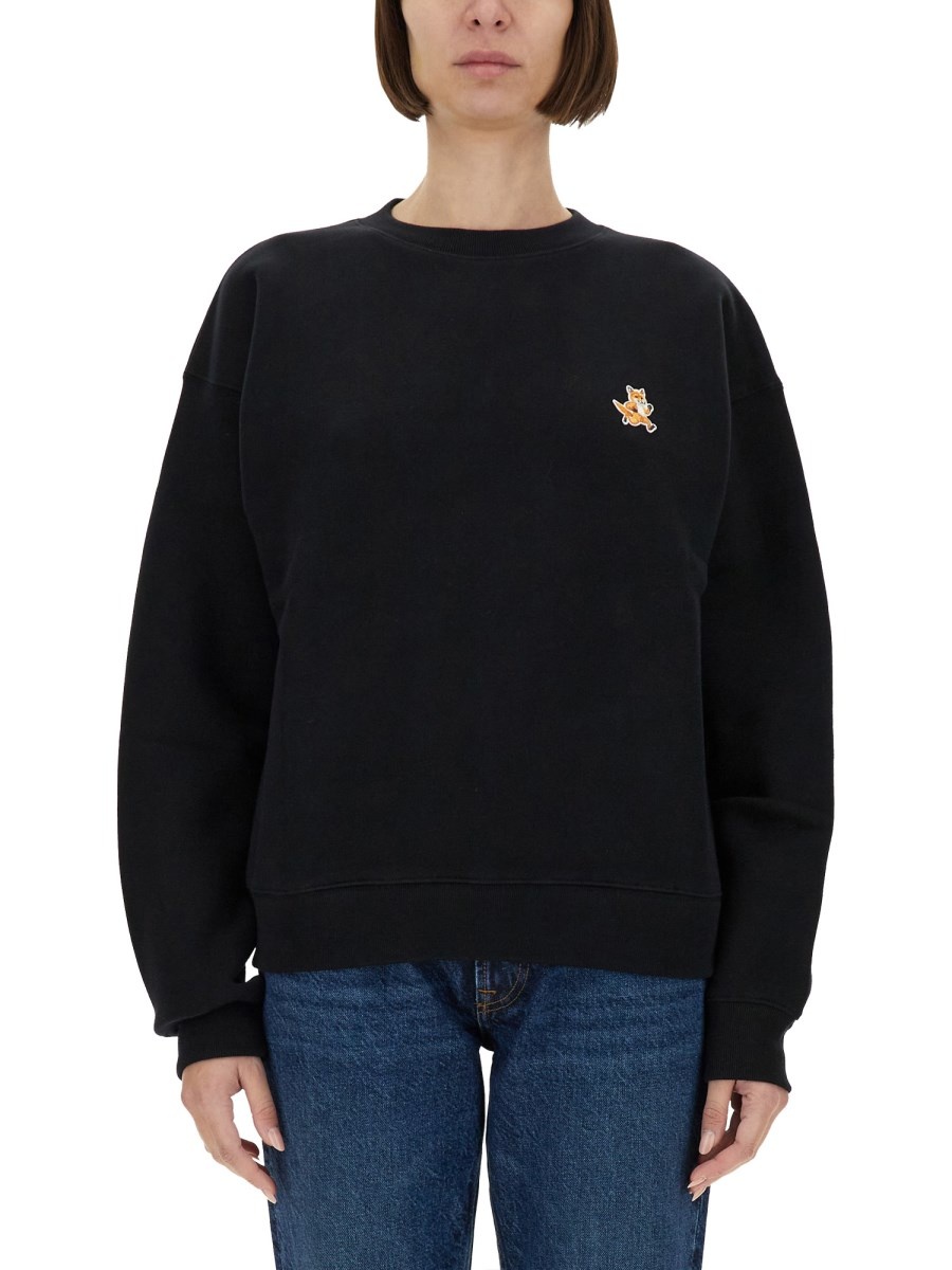 COTTON "SPEEDY FOX PATCH" SWEATSHIRT - 1