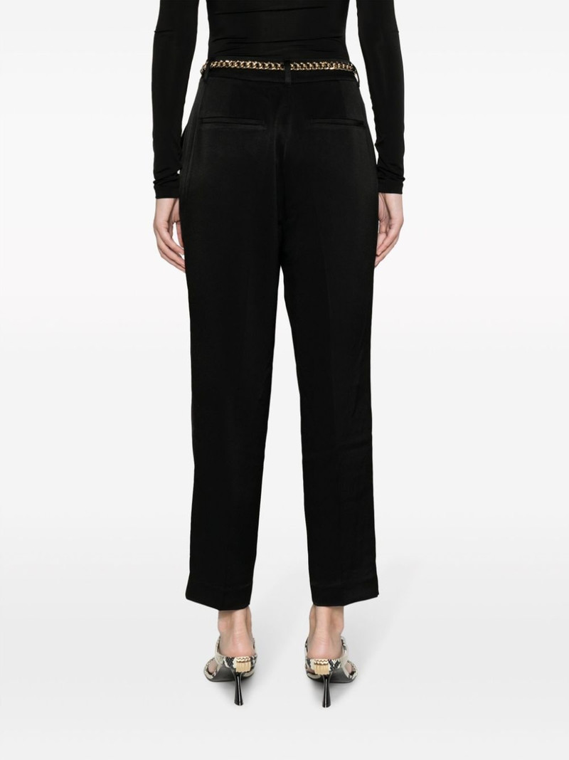 logo-plaque high-waist tapered trousers 4