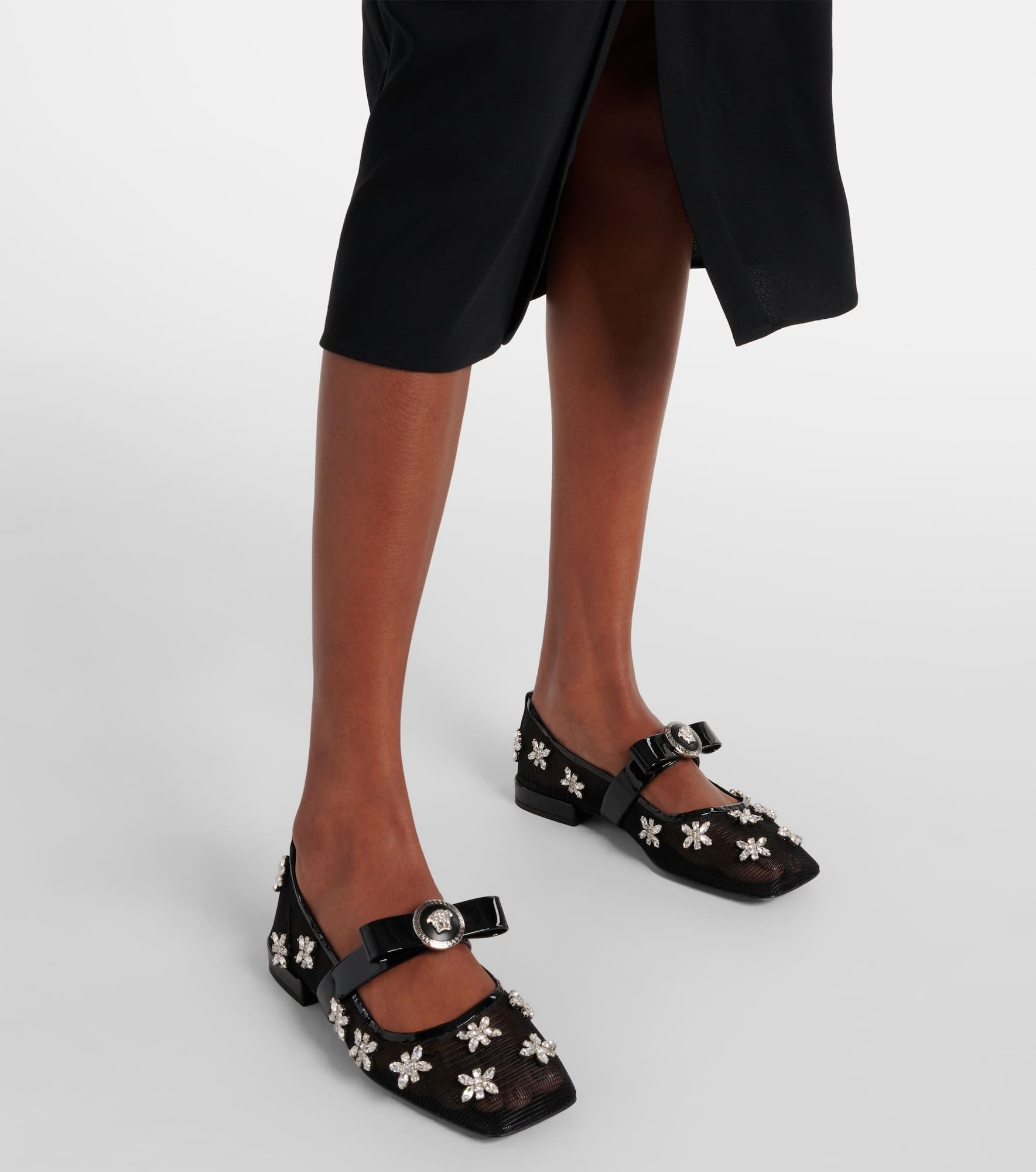 Gianni Ribbon embellished ballet flats - 2