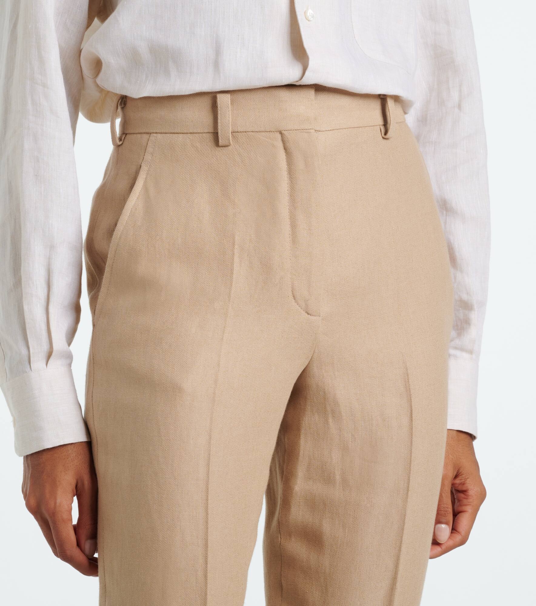Neo Derk linen crêpe straight pants - 4