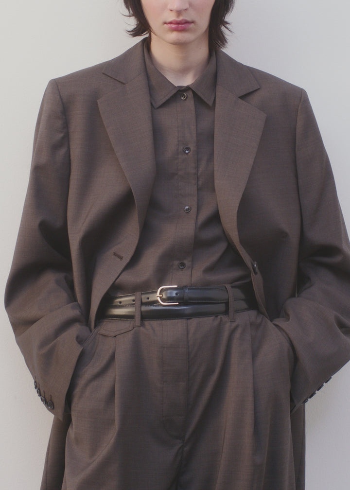Longline wool blazer mole - 7