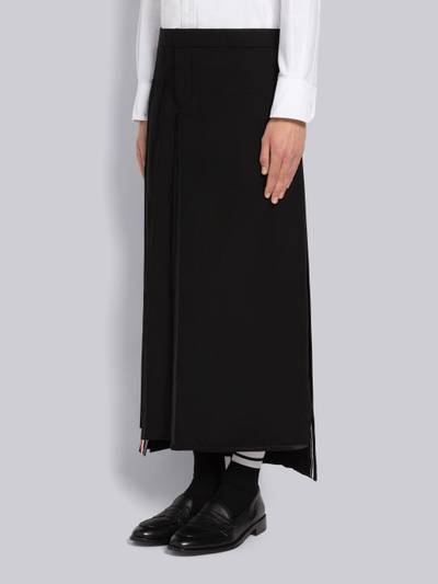 Thom Browne Super 120's Twill Grosgrain Low Rise Ankle Length Pleated Skirt outlook